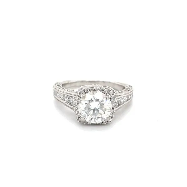 14KW Estate Diamond & Moissanite Engagement Ring Minor Jewelry Inc. Nashville, TN