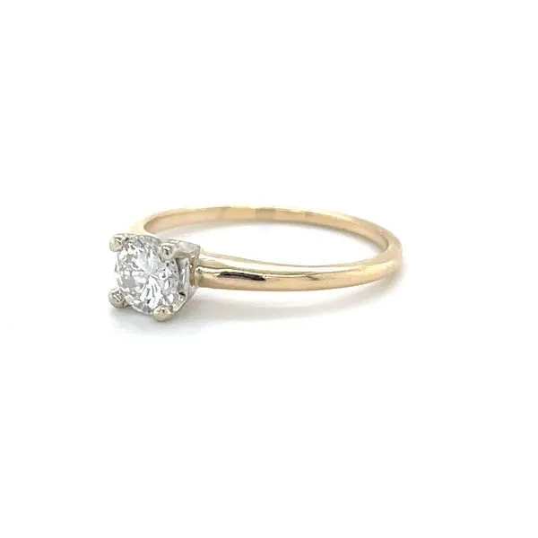 14K Yellow Gold Estate Solitaire Mined Diamond Engagement Ring Image 2 Minor Jewelry Inc. Nashville, TN