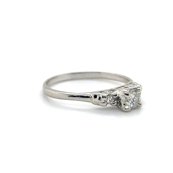 14K White Gold 1.5mm Estate Mined Diamond Ring Image 3 Minor Jewelry Inc. Nashville, TN