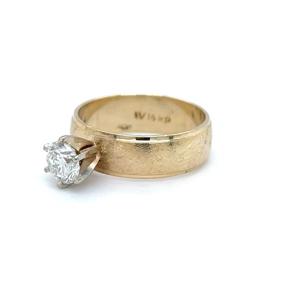 14K Yellow Gold Estate Mined Diamond Solitaire Engagement Ring Image 2 Minor Jewelry Inc. Nashville, TN