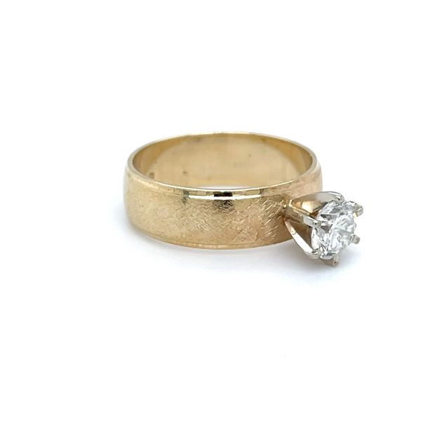 14K Yellow Gold Estate Mined Diamond Solitaire Engagement Ring Image 3 Minor Jewelry Inc. Nashville, TN