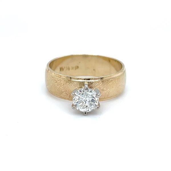 14K Yellow Gold Estate Mined Diamond Solitaire Engagement Ring Minor Jewelry Inc. Nashville, TN