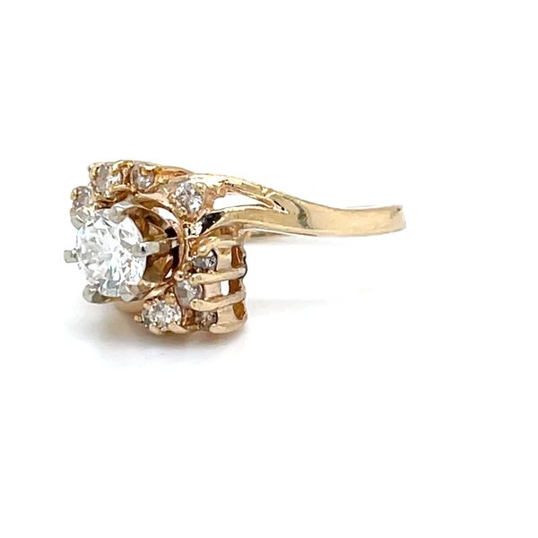 14K Yellow Gold Estate Mined Diamond Cluster Engagement Ring Image 2 Minor Jewelry Inc. Nashville, TN