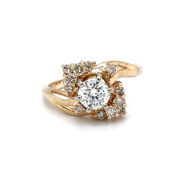 14K Yellow Gold Estate Mined Diamond Cluster Engagement Ring Minor Jewelry Inc. Nashville, TN
