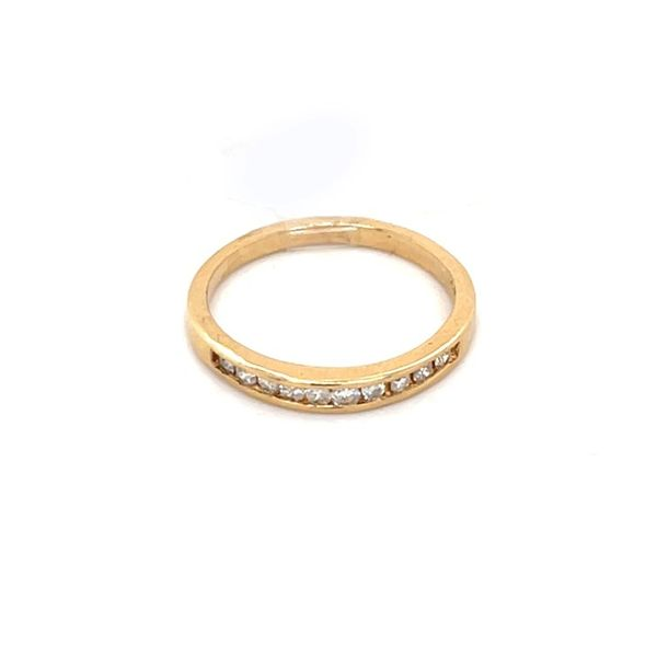 14K Yellow Gold Estate Channel Set Diamond Wedding Band Image 2 Minor Jewelry Inc. Nashville, TN