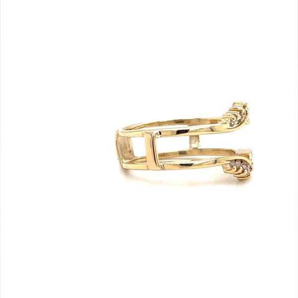 14K Yellow Gold Estate Diamond Guard Band Image 2 Minor Jewelry Inc. Nashville, TN