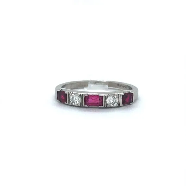 Platinum Estate Ruby and Diamond Band Minor Jewelry Inc. Nashville, TN