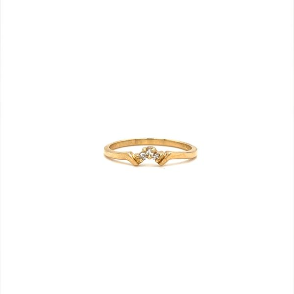 14K Yellow Gold Estate Curved Diamond Wedding Band Minor Jewelry Inc. Nashville, TN