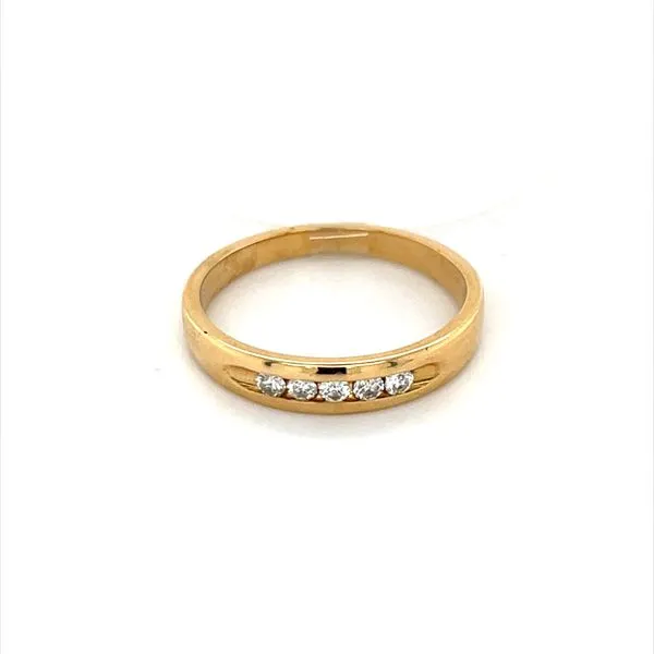 14K Yellow Gold Estate Diamond Channel Set Wedding Band Image 2 Minor Jewelry Inc. Nashville, TN