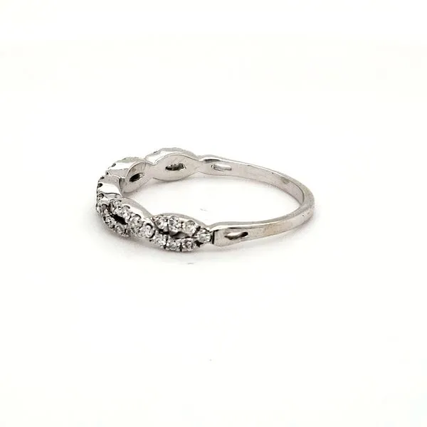 14K White Gold Estate Diamond Anniversary Band