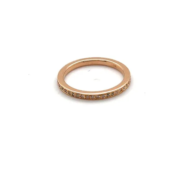 18K Rose Gold and Estate Diamond Wedding Band