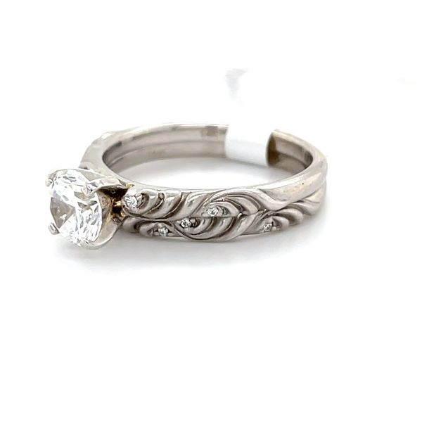 14K White Gold Estate Filigree Wedding Set Image 2 Minor Jewelry Inc. Nashville, TN
