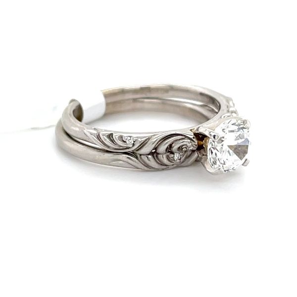 14K White Gold Estate Filigree Wedding Set Image 3 Minor Jewelry Inc. Nashville, TN