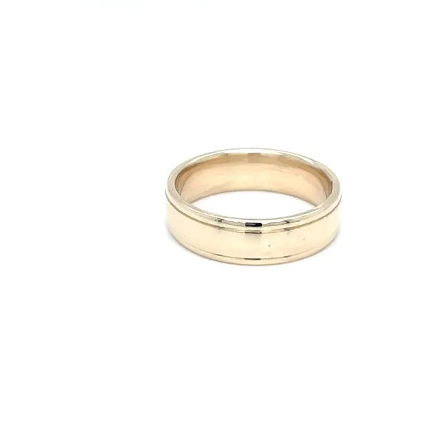 14K Yellow Gold 6.0mm Grooved Wedding Band Image 3 Minor Jewelry Inc. Nashville, TN