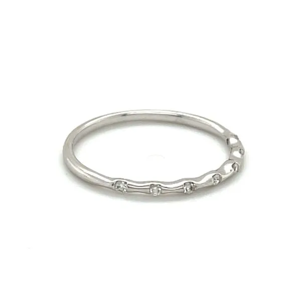 14K White Gold Estate Mined Diamond 1.3mm Half-Anniversary Band Image 3 Minor Jewelry Inc. Nashville, TN