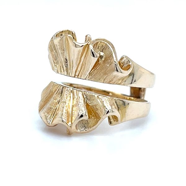 14K Yellow Gold Estate Pleated Style Ring Guard Image 2 Minor Jewelry Inc. Nashville, TN