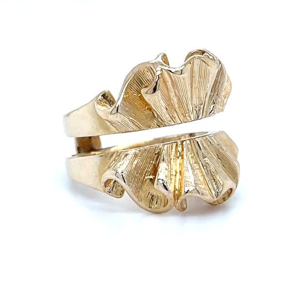14K Yellow Gold Estate Pleated Style Ring Guard Image 3 Minor Jewelry Inc. Nashville, TN