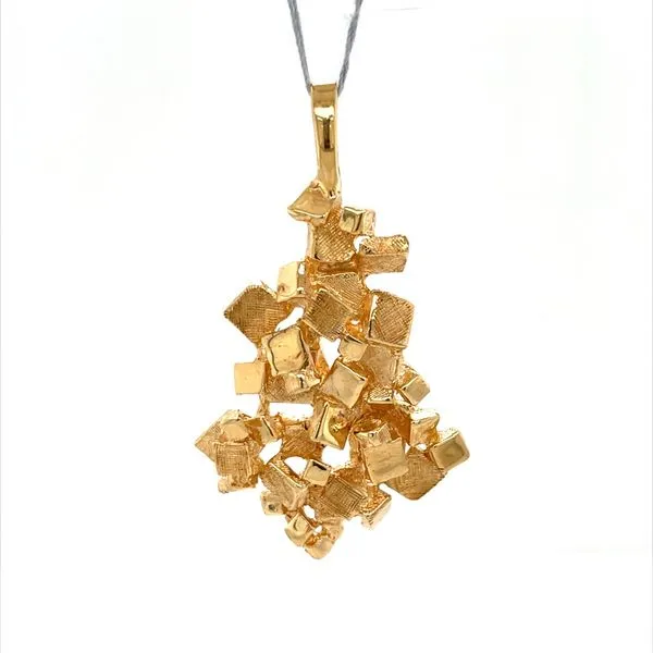 14K Yellow Gold Estate Nugget Charm Pendant Necklace Minor Jewelry Inc. Nashville, TN
