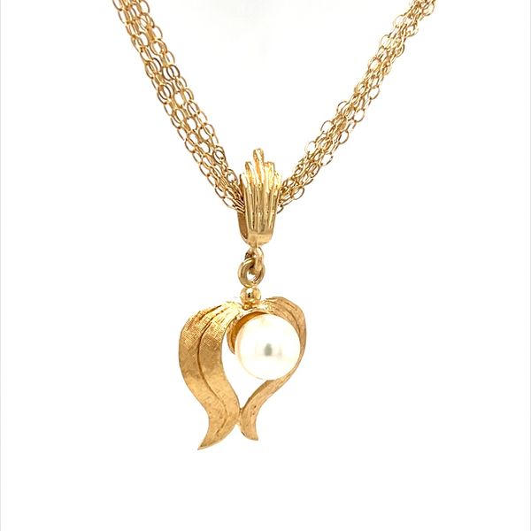 14K Yellow Gold Estate Fresh Water Pearl Pendant Necklace Image 2 Minor Jewelry Inc. Nashville, TN