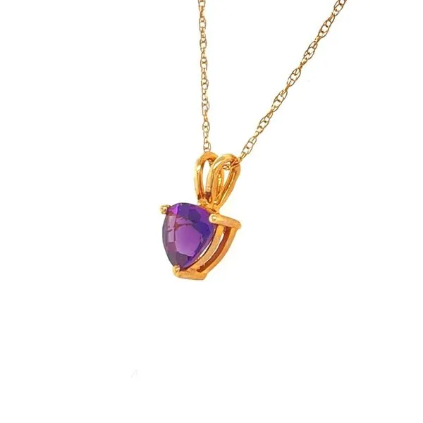 14K Yellow Gold Estate Amethyst Pendant Necklace Image 2 Minor Jewelry Inc. Nashville, TN