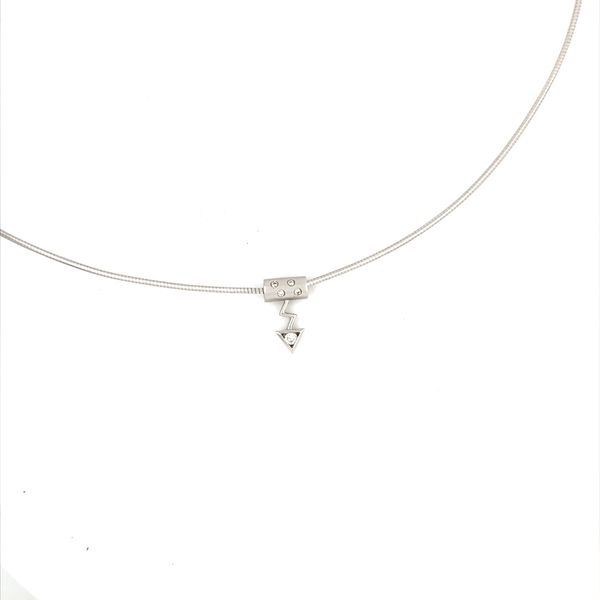 18K White Gold Estate Diamond Pendant on Omega Necklace Minor Jewelry Inc. Nashville, TN