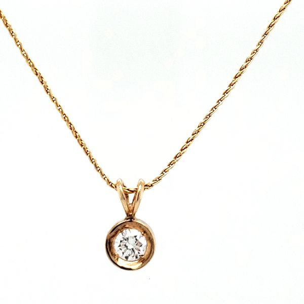 14K Yellow Gold Estate Diamond Pendant Necklace Minor Jewelry Inc. Nashville, TN