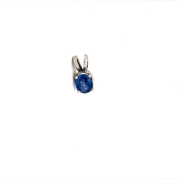 14K White Gold Estate Sapphire Pendant Image 2 Minor Jewelry Inc. Nashville, TN