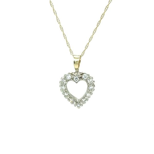 14K White Gold 18 Inch Diamond Heart Necklace Minor Jewelry Inc. Nashville, TN