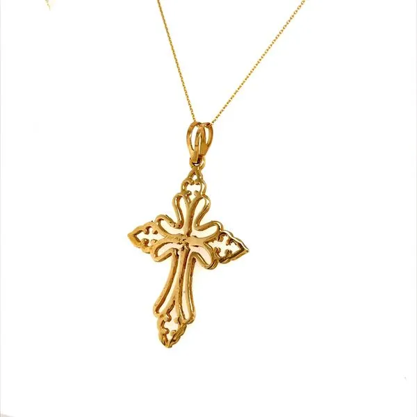 14K Yellow Gold  Cross Pendant Image 2 Minor Jewelry Inc. Nashville, TN
