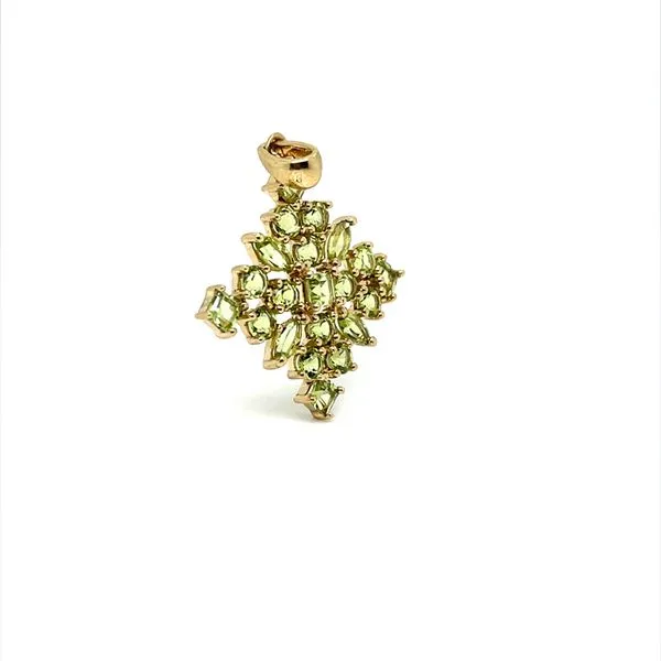 9K Yellow Gold Estate Peridot Pendant Image 2 Minor Jewelry Inc. Nashville, TN