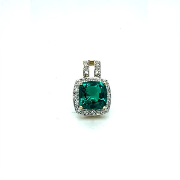 10K Yellow Gold  Emerald Pendant with Diamonds Minor Jewelry Inc. Nashville, TN