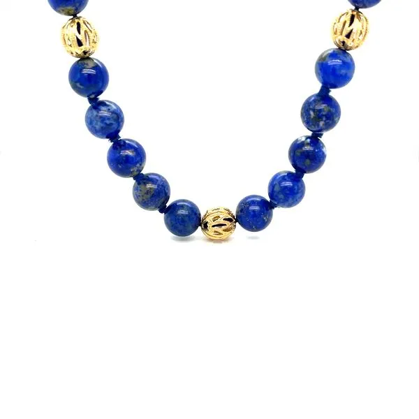 14 Karat Yellow Estate Lapis Lazuli Bead Necklace Minor Jewelry Inc. Nashville, TN