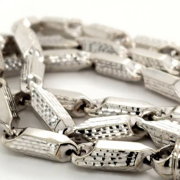 10K White Gold Estate Buoy Cylinder Style Hollow Chain Image 2 Minor Jewelry Inc. Nashville, TN