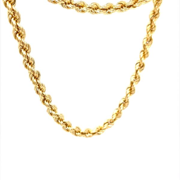 18K Yellow Gold Estate Hollow Rope Chain Image 2 Minor Jewelry Inc. Nashville, TN