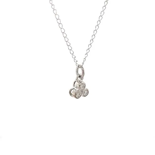 14K White Gold Estate Diamond Pendant Necklace Image 3 Minor Jewelry Inc. Nashville, TN