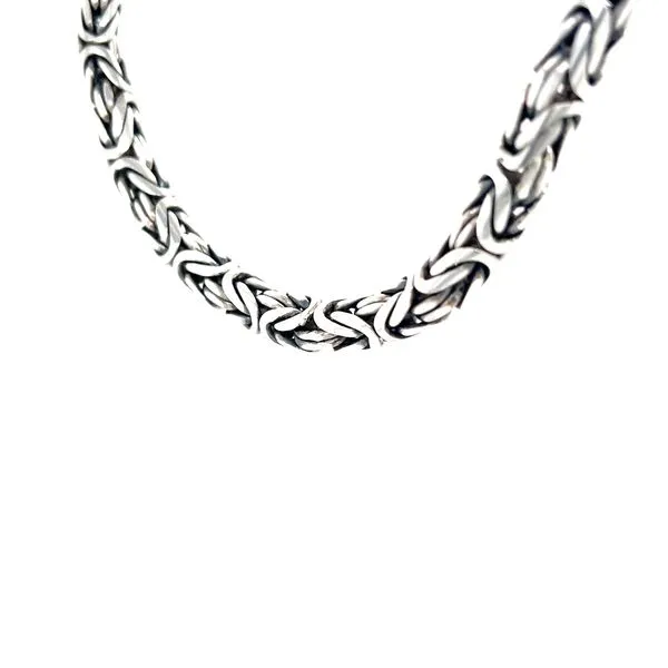 Sterling Silver Estate Graduated Byzantine Chain Image 2 Minor Jewelry Inc. Nashville, TN