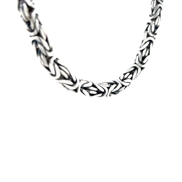 Sterling Silver Estate Graduated Byzantine Chain Image 3 Minor Jewelry Inc. Nashville, TN
