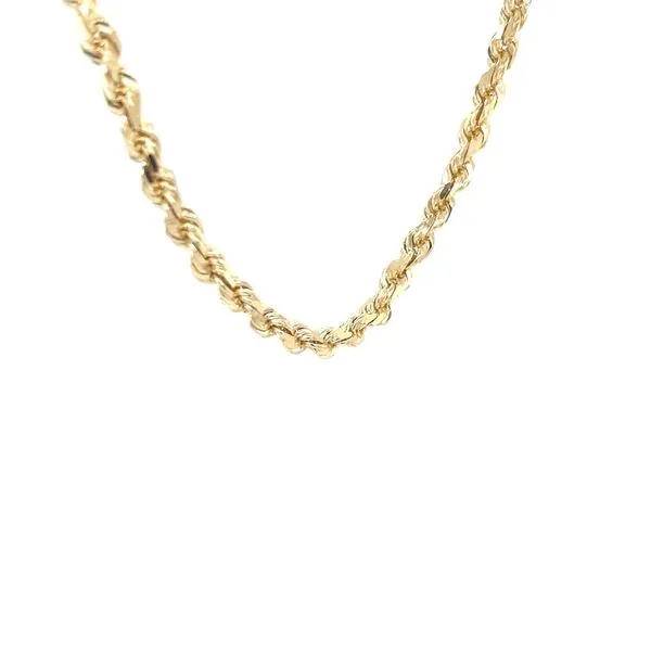 14K Yellow Gold Estate Diamond Cut Rope Chain Image 3 Minor Jewelry Inc. Nashville, TN