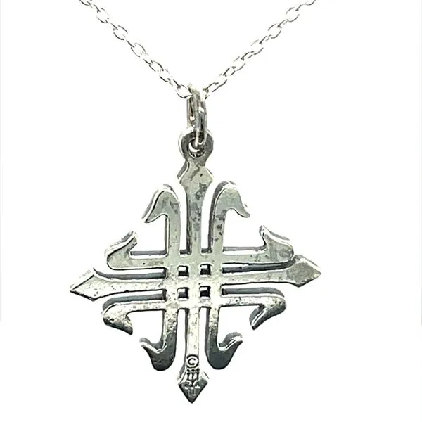 Sterling Silver Estate Chain and James Avery Cross Pendant Necklace Image 2 Minor Jewelry Inc. Nashville, TN