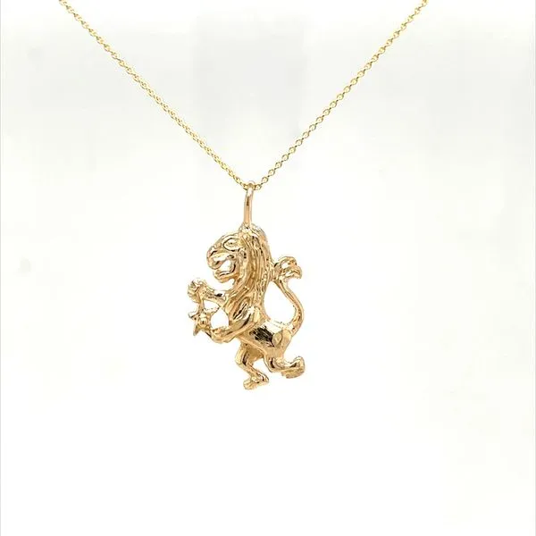 14K Yellow Gold Estate Lion Pendant Necklace Minor Jewelry Inc. Nashville, TN