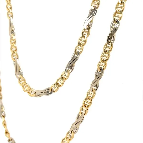 14K Yellow Gold Estate 4.3mm Fancy Link Chain Image 2 Minor Jewelry Inc. Nashville, TN