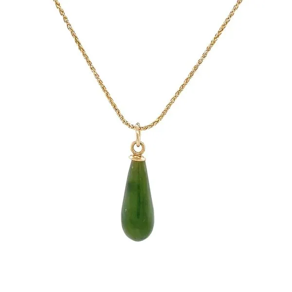 14K Yellow Gold Estate Jade Pendant Necklace Minor Jewelry Inc. Nashville, TN