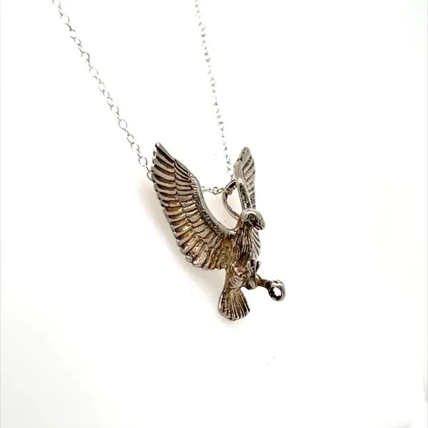 Sterling Silver Estate Eagle Pendant Necklace Image 2 Minor Jewelry Inc. Nashville, TN