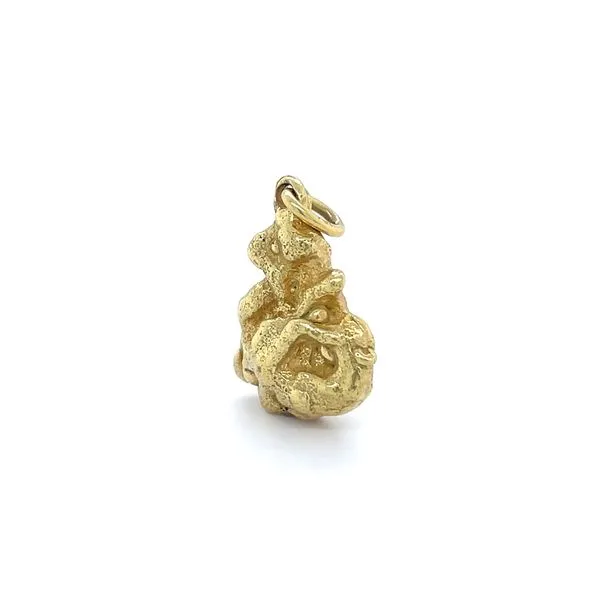 18K Yellow Gold Estate Gold Nugget Pendant Image 2 Minor Jewelry Inc. Nashville, TN
