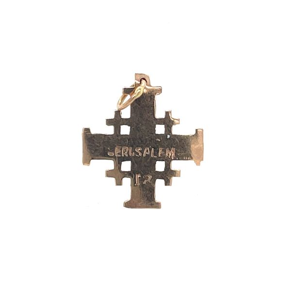 10K Rose Gold Estate 16x17.9mm Filigree Cross Pendant Image 4 Minor Jewelry Inc. Nashville, TN