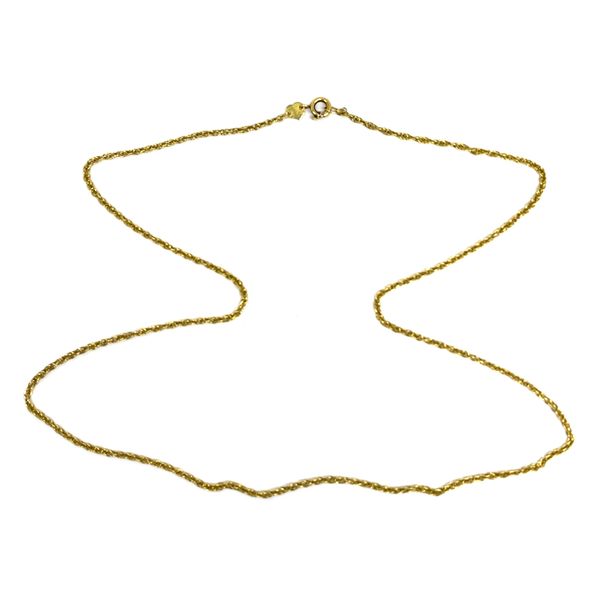 18K Yellow Gold Estate 1.9mm Link Rope Chain Image 3 Minor Jewelry Inc. Nashville, TN