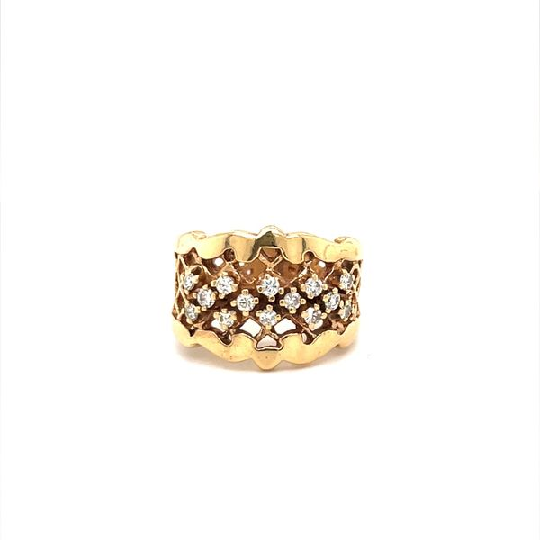 14K Yellow Gold Estate Diamond Cluster Ring Minor Jewelry Inc. Nashville, TN