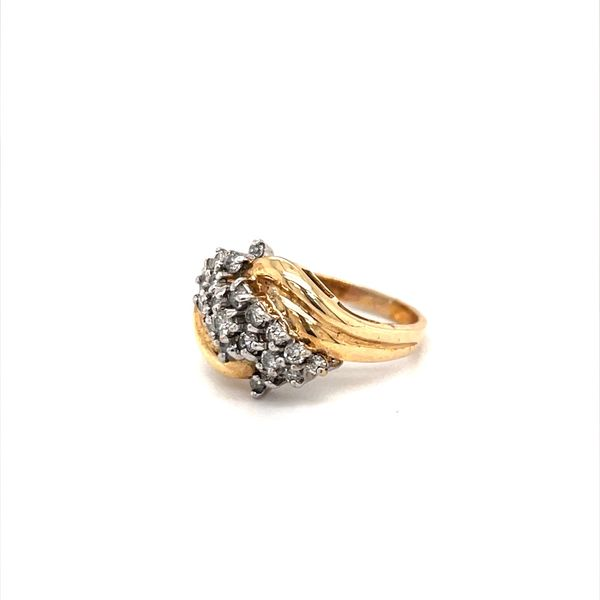 10K Yellow Gold Estate Diamond Cluster Ring Image 2 Minor Jewelry Inc. Nashville, TN