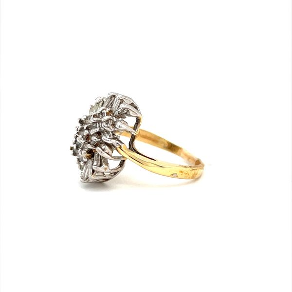 14K Yellow Gold Estate Diamond Cluster Ring Image 2 Minor Jewelry Inc. Nashville, TN