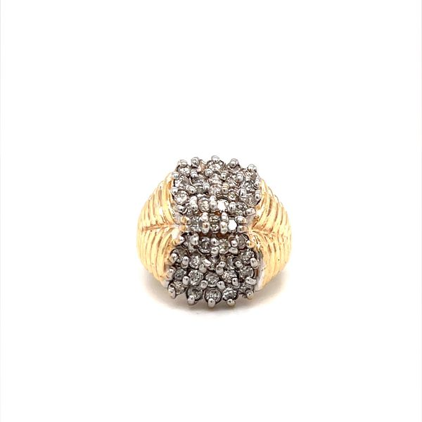 14K Yellow Gold Estate Diamond Cluster Ring Minor Jewelry Inc. Nashville, TN
